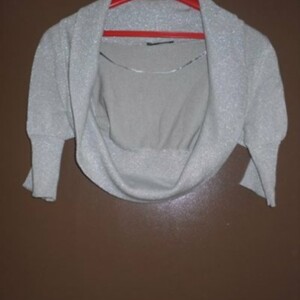 Bolero gris pailleté