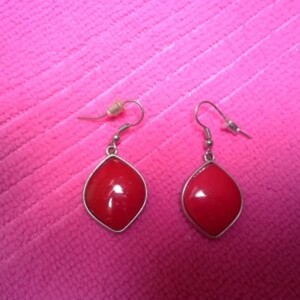 Boucles d'oreilles rouge