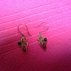 Boucles d'oreilles ambre