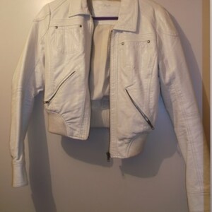 Vest simili cuir blanc