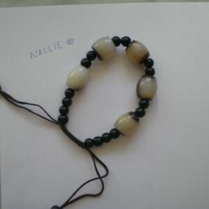 bracelet noir/blanc