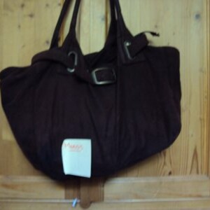 sac marron effet daim