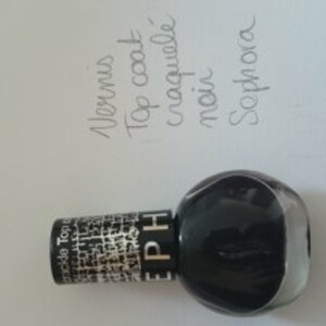 vernis sephora top coat craquelé noir