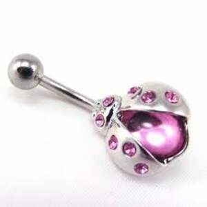 Piercing nombril coccinnelle rose