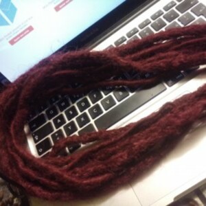 Dreads crochet fines burgundy