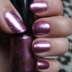 Vernis rose paillete Number7