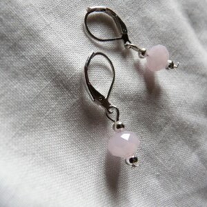 Boucles d'oreilles rose pâle