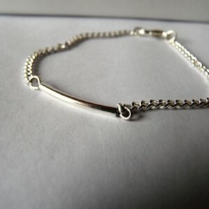 Bracelet minimaliste chaînette et tube