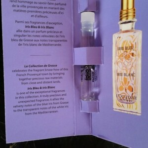 eau de toilette Iris Bleu & Iris Blanc