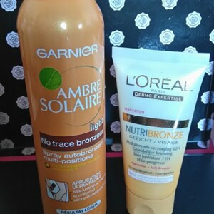 Lots produits pour le bronzage