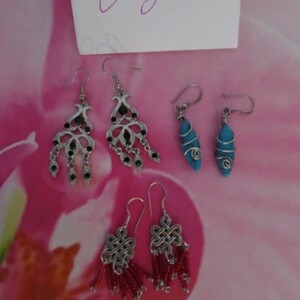 Lot boucles d'oreilles Ethniques