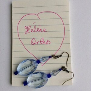 Boucles d'oreilles bleues