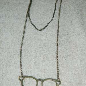 collier lunette doré