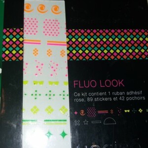 Sticker ongle fluo