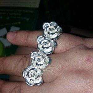 Bague double fleur