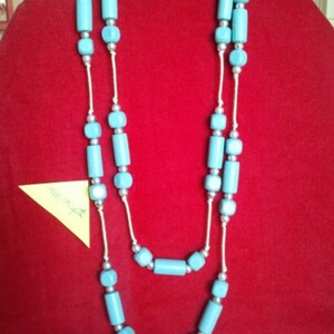 Collier sautoir turquoise