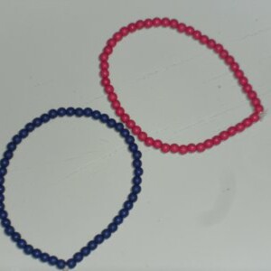 2 bracelet rose bleu