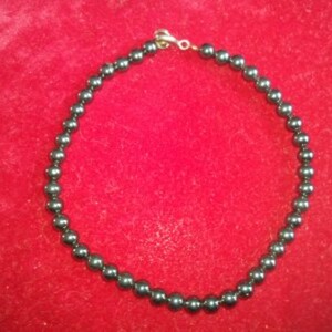 Bracelet perles grises anthracite