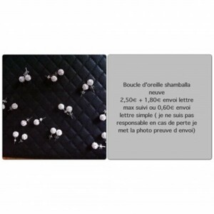 boucle d'oreille shamballa une paire