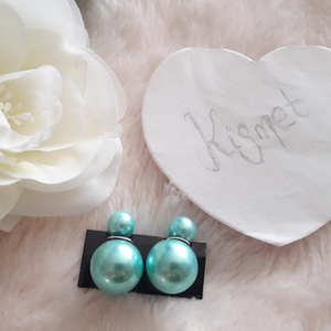 Boucles d'oreille perles turquoises