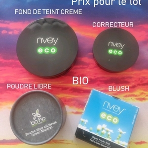 lot produits bio teint