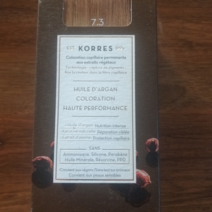 Korres 7.3 blond miel à l'huile d'argan 7.3