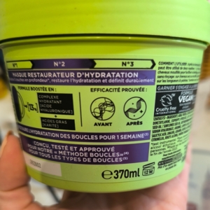 Masque Garnier fructis méthode boucles