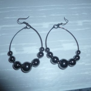 Boucles d'oreilles "boules " argentées