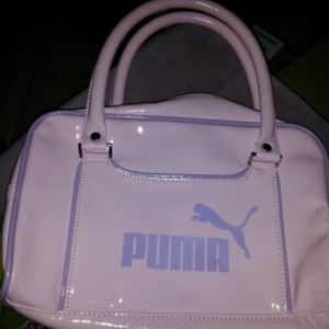 Sac Puma vinyle rose gansé mauve