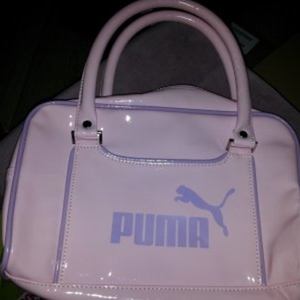 Sac Puma vinyle rose gansé mauve