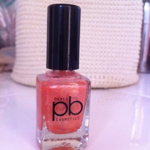 Vernis Corail transparent pailleté