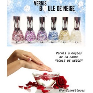 2 vernis de la collection boule de neige snow flac