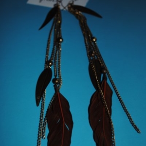 Boucles d'oreilles plumes