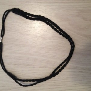 Hedband tressé noir