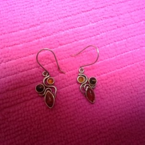 Boucles d'oreilles ambre