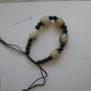 bracelet noir/blanc