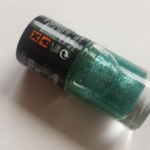 Vernis top coat paillettes turquoise