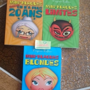 lot de 3 mini livres de blagues