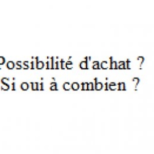 il y a possibilité d'achat ?