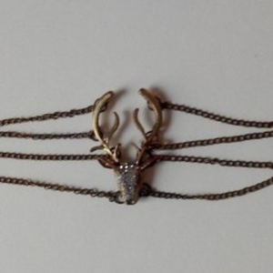 Bracelet   tête de cerf