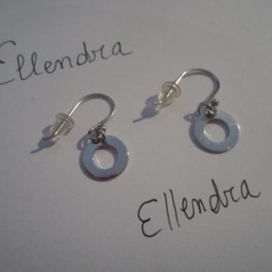 Boucles d'oreille rond argenté