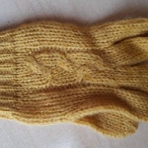 gants moutarde laine