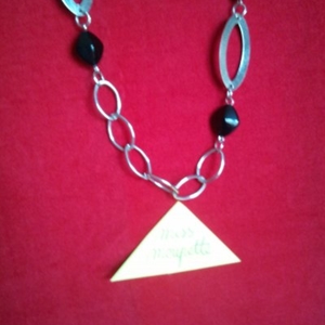 collier sautoir noir