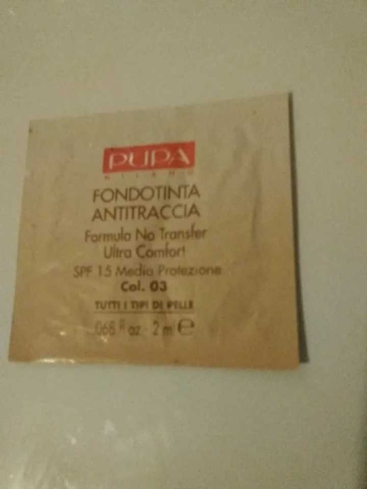 échantillon fondant anti-rides ultra-confort, Pupa Milano