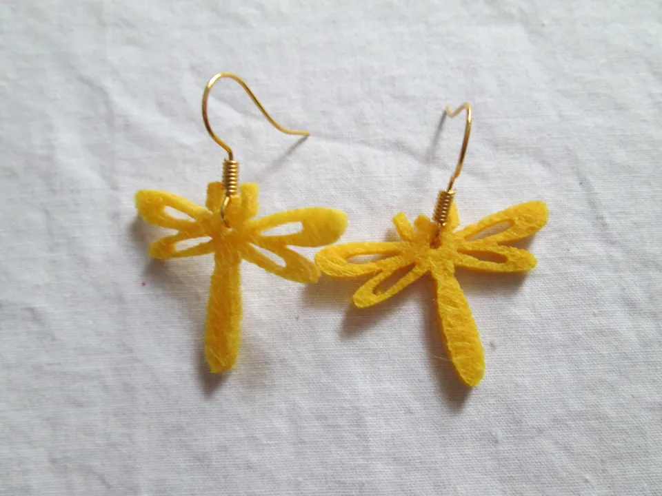 B.O. libellules jaunes., lol bijoux