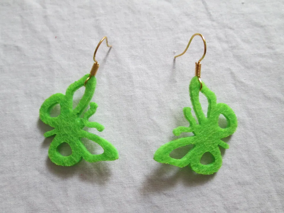 B.O. papillons verts., lol bijoux