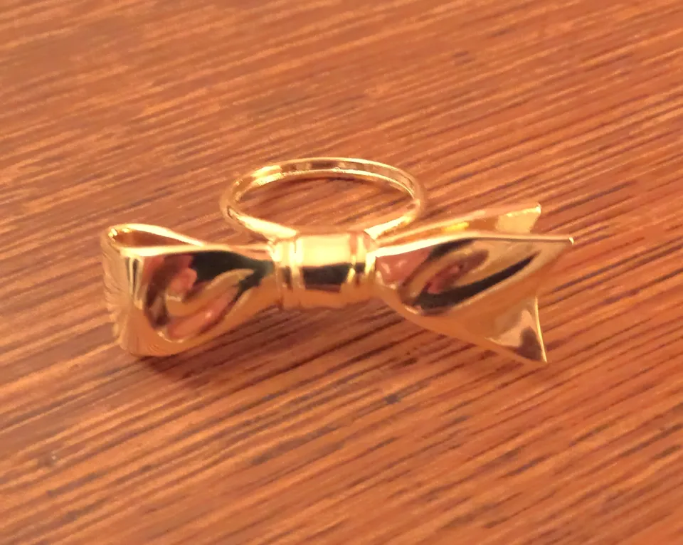 Photo 3 de Bague noeud doré.