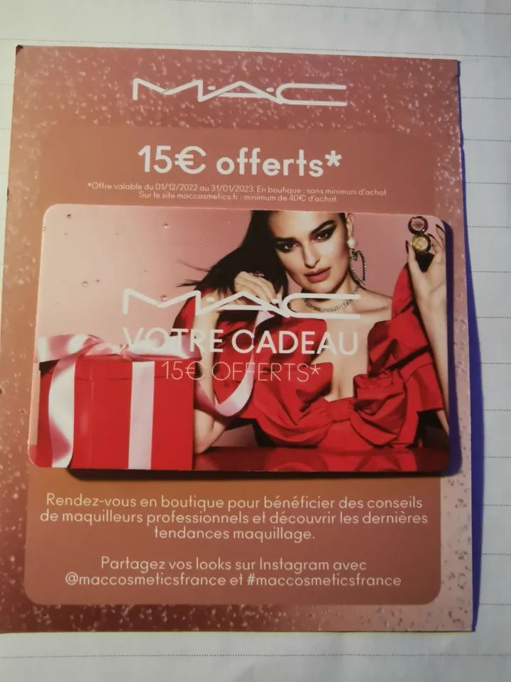 Carte cadeau MAC, MAC Cosmetics