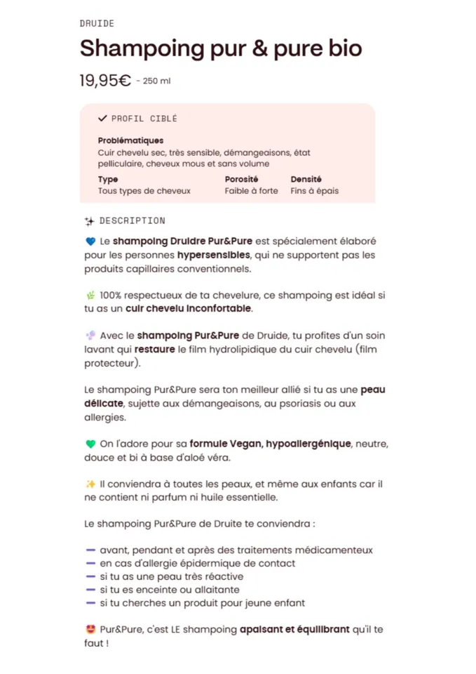 Photo 4 de Routine Capillaire Druide pour cheveux bouclés + cuir chevelu sensible