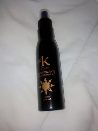Eau bronzante sans autobronzant, K pour Karité